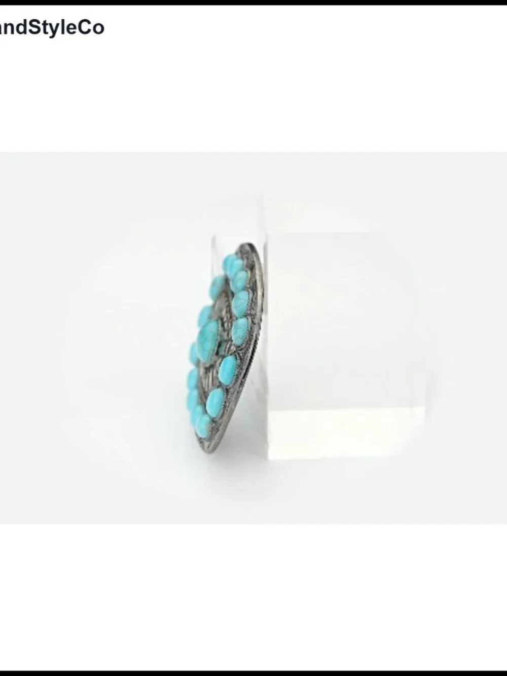 Turquoise Handcrafted Western Belt Buckle, Zinc Alloy, Fits 1.5